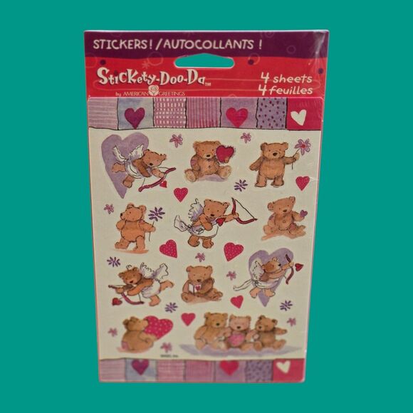 Valentine VTG Sticker Bundle Hallmark Mrs. Grossman's Candy Hearts Cupid Bears - Picture 5 of 15